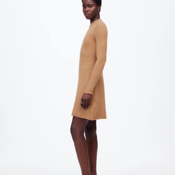 NWT Madewell Sweater Mini Dress in Heather Caramel - Picture 3 of 4